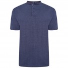 Tricou din bumbac 100 % Textured Jersey Grandad Top indigo