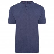 Tricou din bumbac 100 % Textured Jersey Grandad Top indigo