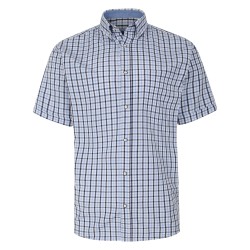 Camasa cu maneca scurta din bumbac 60% si polyester 40% CLASSIC GINGHAM ALBASTRA                  - 2XL 3XL 4XL 5XL 6XL 7XL