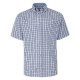 Camasa cu maneca scurta din bumbac 60% si polyester 40% CLASSIC GINGHAM ALBASTRA                  - 2XL 3XL 4XL 5XL 6XL 7XL
