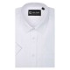 Camasa cu maneca scurta din bumbac 55% si polyester 45% CASUAL HERRINGBONE WHITE - 2XL 3XL 4XL 5XL 6XL 7XL