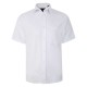 Camasa cu maneca scurta din bumbac 55% si polyester 45% CASUAL HERRINGBONE WHITE - 2XL 3XL 4XL 5XL 6XL 7XL