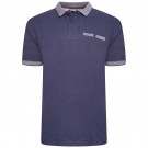 Tricou polo din bumbac 100 % PIQUE JACQUARD INDIGO 2XL 3XL 4XL 5XL 6XL 7XL