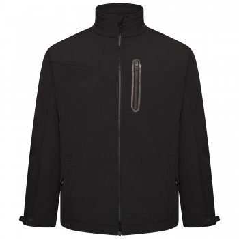 Geaca impermeabila de culoare neagra - SOFT SHELL PANELLED  2XL 3XL 4XL 5XL 6XL 7XL