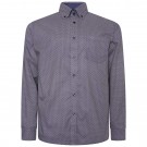 Camasa cu maneca lunga din bumbac 35% si polyester 65% ALL OVER GEO PRINT- 2XL 3XL 4XL 5XL 6XL-7XL