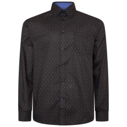 Camasa cu maneca lunga din bumbac 35% si polyester 65% ALL OVER DOBBY PRINT - 2XL 3XL 4XL 5XL 6XL 7XL
