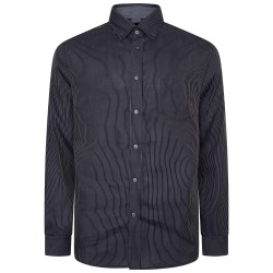 Camasa cu maneca lunga din bumbac 35% si polyester 65%  DOBBY STRIPE  - 2XL 3XL 4XL 5XL 6XL 7XL