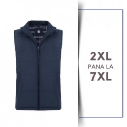 Vesta matlasata cu gluga Buble bleumarin - 2XL 3XL 4XL 5XL 6XL 7XL