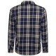 Camasa matlasata cu maneca lunga din bumbac 100% -ZIP THRU  - 2XL 3XL 4XL 5XL 6XL 7XL