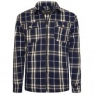Camasa matlasata cu maneca lunga din bumbac 100% -ZIP THRU  - 2XL 3XL 4XL 5XL 6XL 7XL