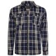 Camasa matlasata cu maneca lunga din bumbac 100% -ZIP THRU  - 2XL 3XL 4XL 5XL 6XL 7XL