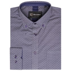 Camasa cu maneca lunga din bumbac 35% si polyester 65% ALL OVER GEO PRINT- 2XL 3XL 4XL 5XL 6XL-7XL